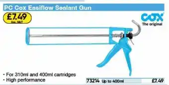 Toolstation Pc cox easiflow sealant gun offer