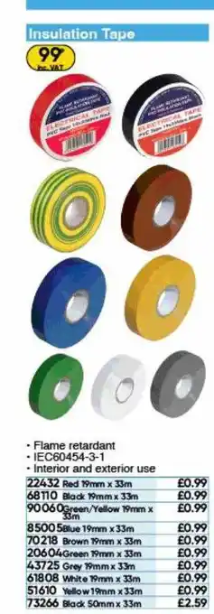 Toolstation Insulation tape offer