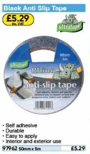 Toolstation Black anti slip tape ultratape offer