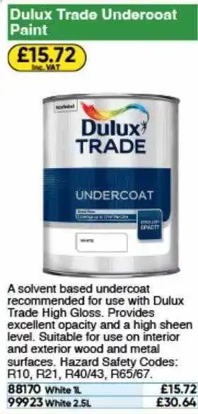 Toolstation Dulux trade undercoat paint offer