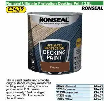 Ronseal ultimate protection decking paint