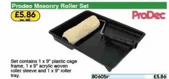 Prodec masonry roller set
