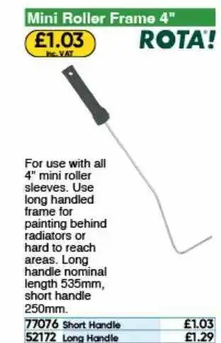 Toolstation Mini roller frame 4 offer