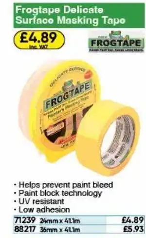 Toolstation Frogtape delicate surface masking tape offer