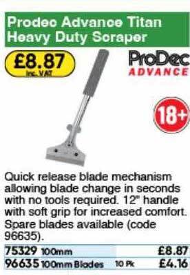 Toolstation Prodec advance titan heavy duty scraper offer