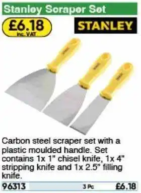 Toolstation Stanley scraper set offer