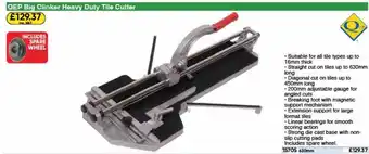 Toolstation Qep big clinker heavy duty tile cutter offer