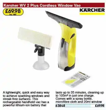 Toolstation Karcher wv 2 plus cordless window vac offer