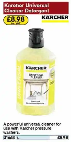 Toolstation Karcher universal cleaner detergent offer