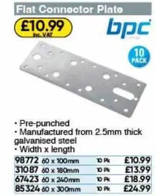 Toolstation Flat connector plate bpc offer
