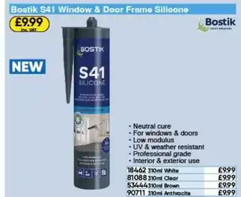Toolstation Bostik s41 window & door frame silicone offer