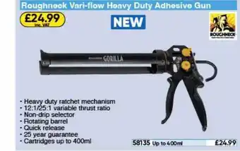 Toolstation Roughneck vari-flow heavy duty adhesive gun offer