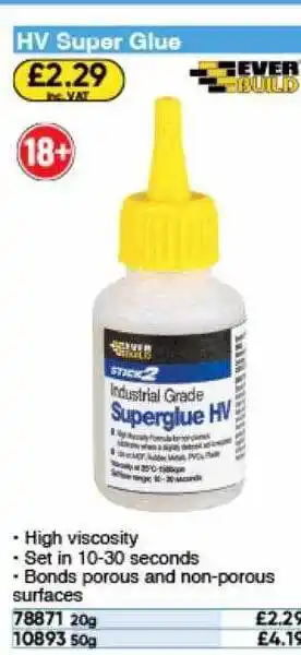 Toolstation Hv super glue offer