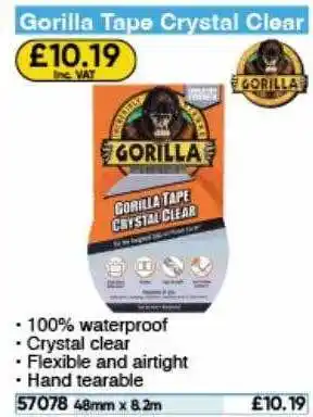 Toolstation Gorilla tape crystal clear offer