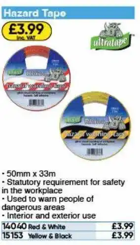 Toolstation Harard tape offer