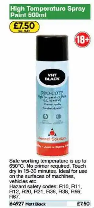 Toolstation High temperature spray paint offer