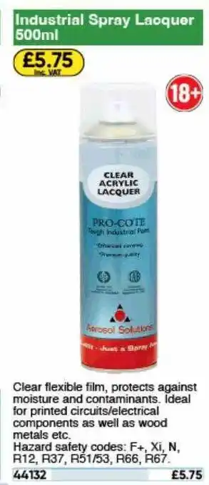 Toolstation Industrial spray lacquer offer