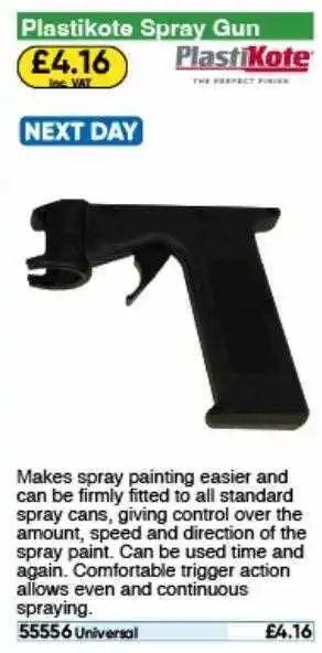 Toolstation Plastikote spray gun offer