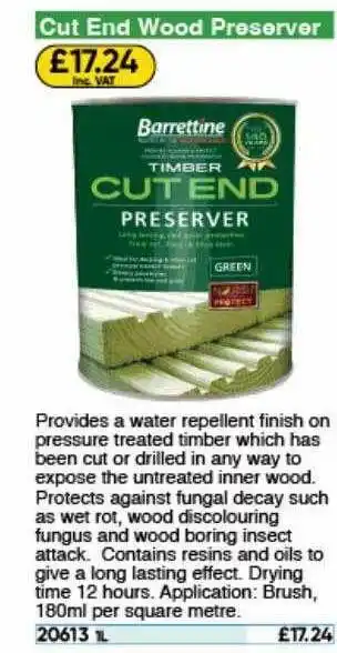 Toolstation Cut end wood preserver offer