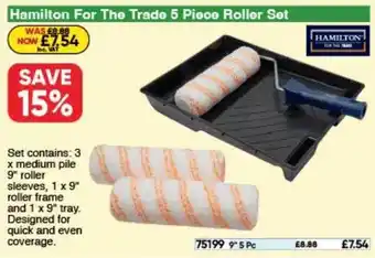 Toolstation Hamilton for the trade 5 piece roller set offer