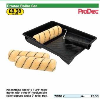 Toolstation Prodec roller set offer