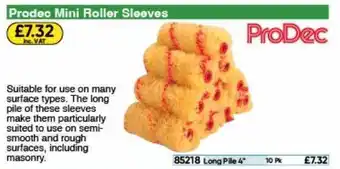 Toolstation Prodec mini roller sleeves offer