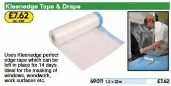 Toolstation Kleenedge tape & drape offer