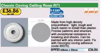 Toolstation Classic coving ceiling rose r71 nmc offer