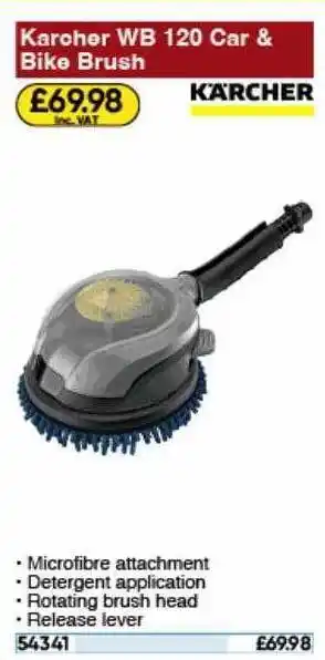 Toolstation Karcher wb 120 car & bike brush offer