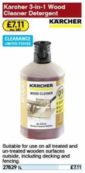 Toolstation Karcher 3-in-1 wood cleaner detergent offer