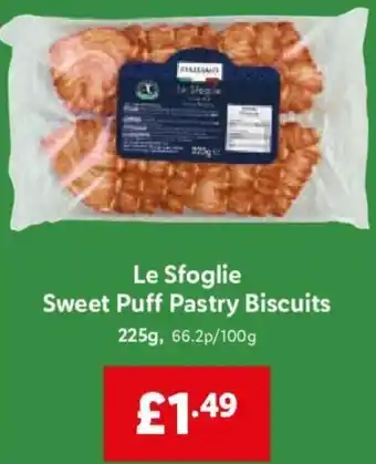 Lidl Italiamo Le Sfoglie Sweet Puff Pastry Biscuits 225g offer