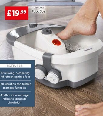Lidl Silvercrest Foot Spa offer