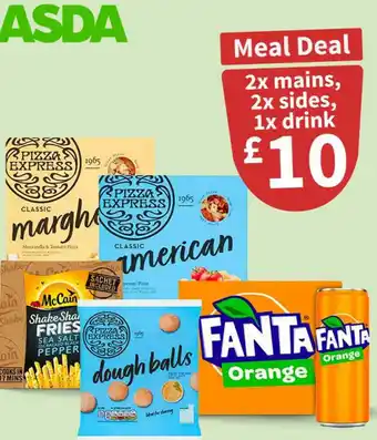Asda Meal Deal 2x Mains, 2x Sides, 1x Drink offer
