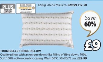 JYSK Tronfjellet Fibre Pillow offer
