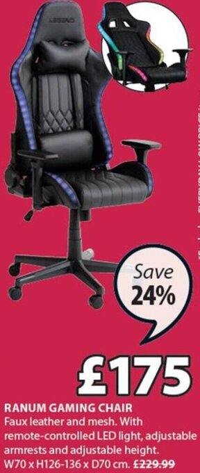 JYSK Ranum Gaming Chair offer
