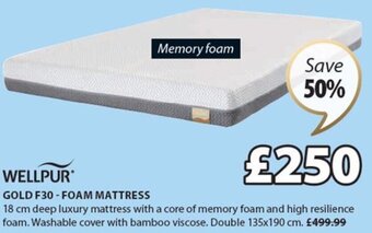 JYSK Gold F30 - Foam Mattress offer