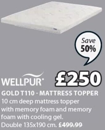 JYSK Gold T110-Mattress Topper offer