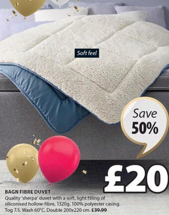 JYSK Bagn Fibre Duvet offer