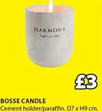 JYSK Bosse Candle Cement Holder/Paraffin. D7 x H9 Cm. offer