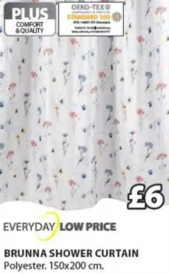 JYSK Brunna Shower Curtain Polyester. 150x200 Cm. offer