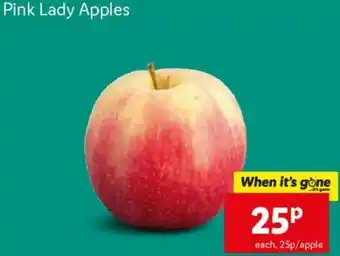 Lidl Pink Lady Apples 25p offer
