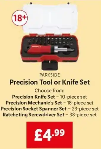 Lidl Precision Tool Or Knife Set offer