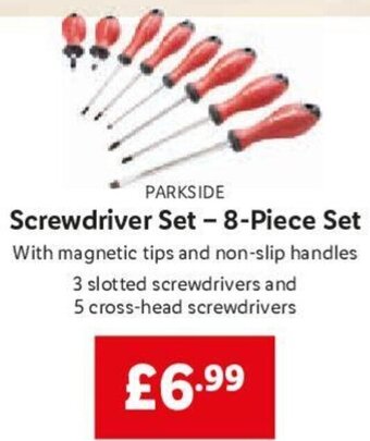 Lidl Parkside Screwdriver Set - 8 - Piece Set offer
