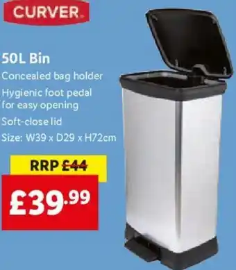 Lidl 50L Bin offer