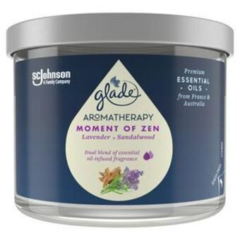 Sainsbury's Glade aromatherapy candle moment of zen with lavender & sandalwood 260g offer