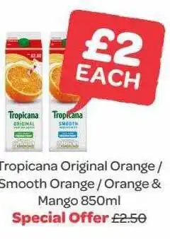 Tropicana original orange smooth orange orange & mango