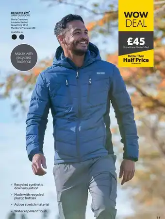 GO Outdoors Regatta men's cranmore insulated jacket offer