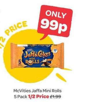 Spar Mcvities jaffa mini rolls 5 pack offer