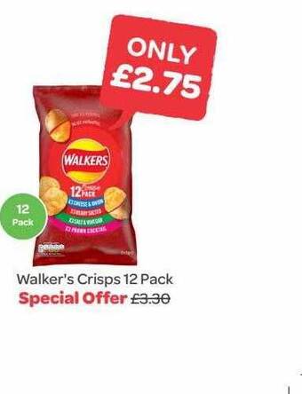 Spar Walker's crisps 12 pack offer