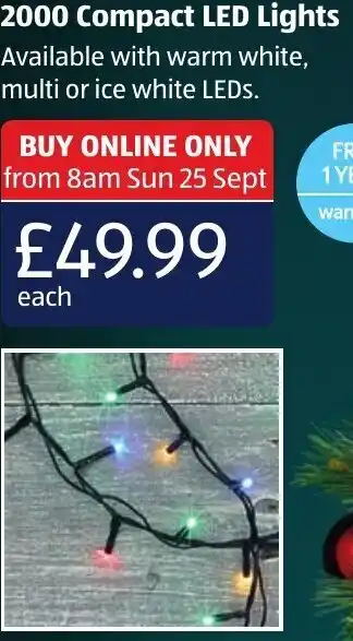 Aldi 2000 Compact LED Lights offer